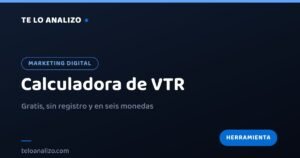 Tarjeta de la calculadora de VTR de Te Lo Analizo