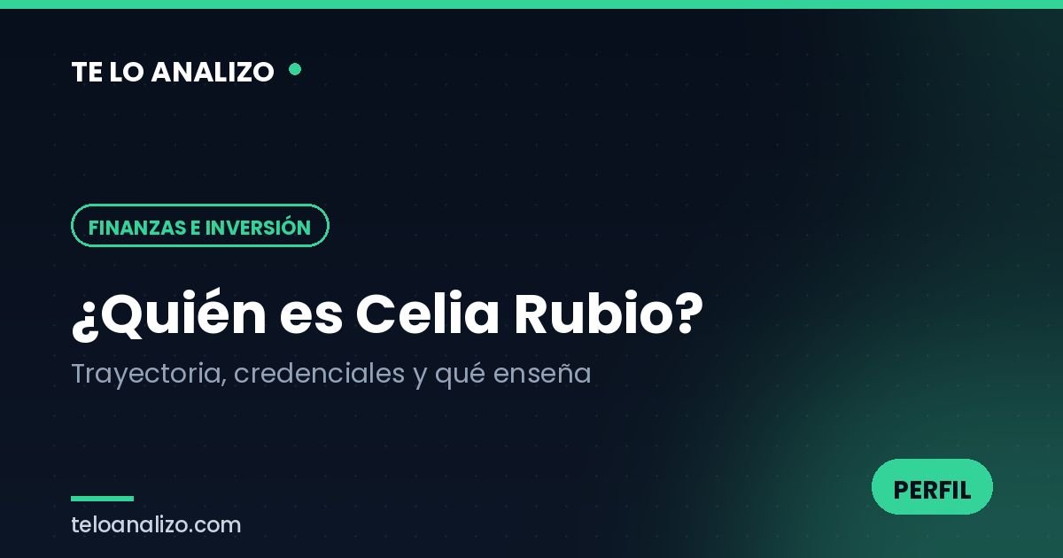 Celia Rubio, educadora financiera y fundadora de la Academia de Inversión