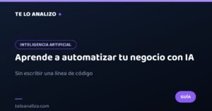 Tarjeta destacada: Aprende a automatizar tu negocio con IA — Te Lo Analizo
