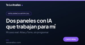 Tarjeta del post: dos paneles con IA que trabajan para mí, caso real de Atlas y Torre